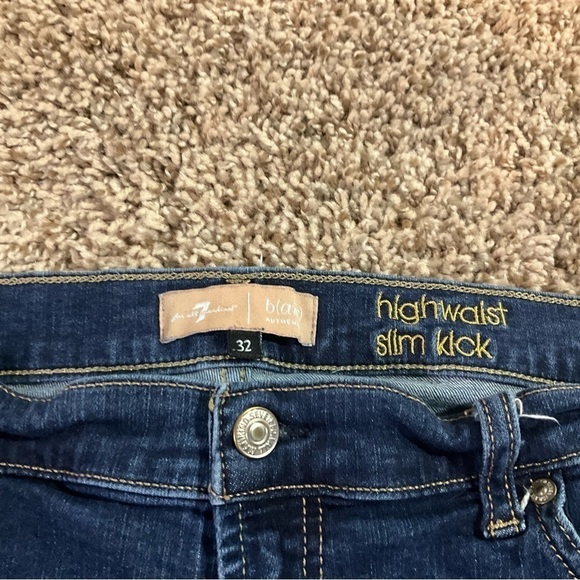 7 for All Mankind High Waist Slim Kick Jeans Size 32 - Picture 3 of 9